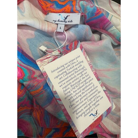 NWT My Beachy Side Cotton Candy Side Slit Dress Size Large $385 - Picture 11 of 11